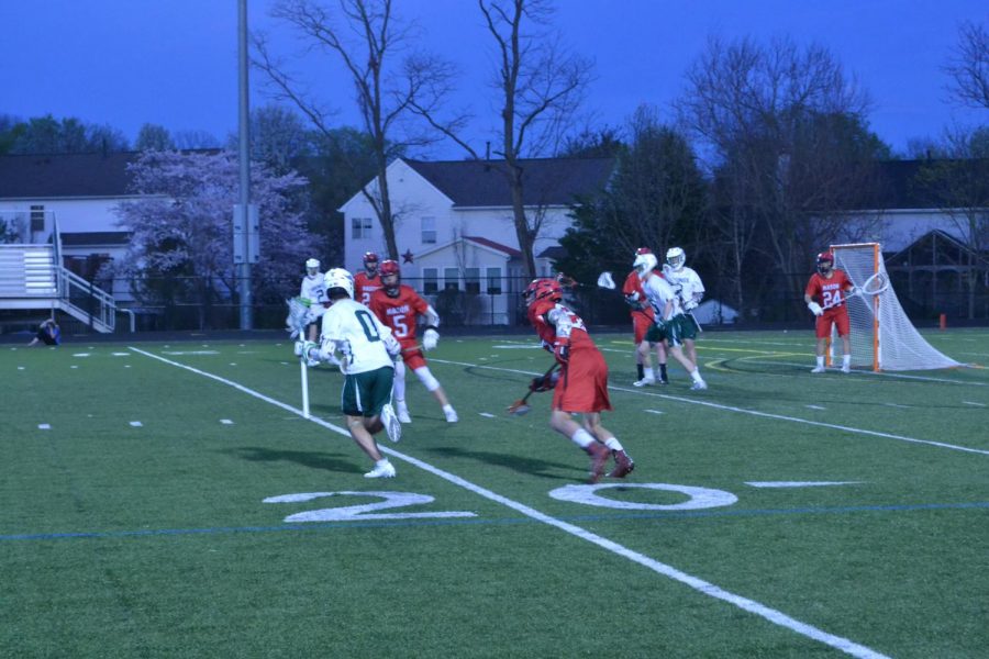 Loudoun Valley Boy Varsity Lacrosse on Tuesday, April 8
People in photo: Robby Adams #0