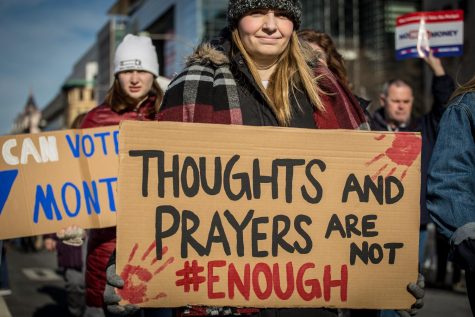 Activists in DC demand action against gun violence during the March for Our Lives protest in 2018.