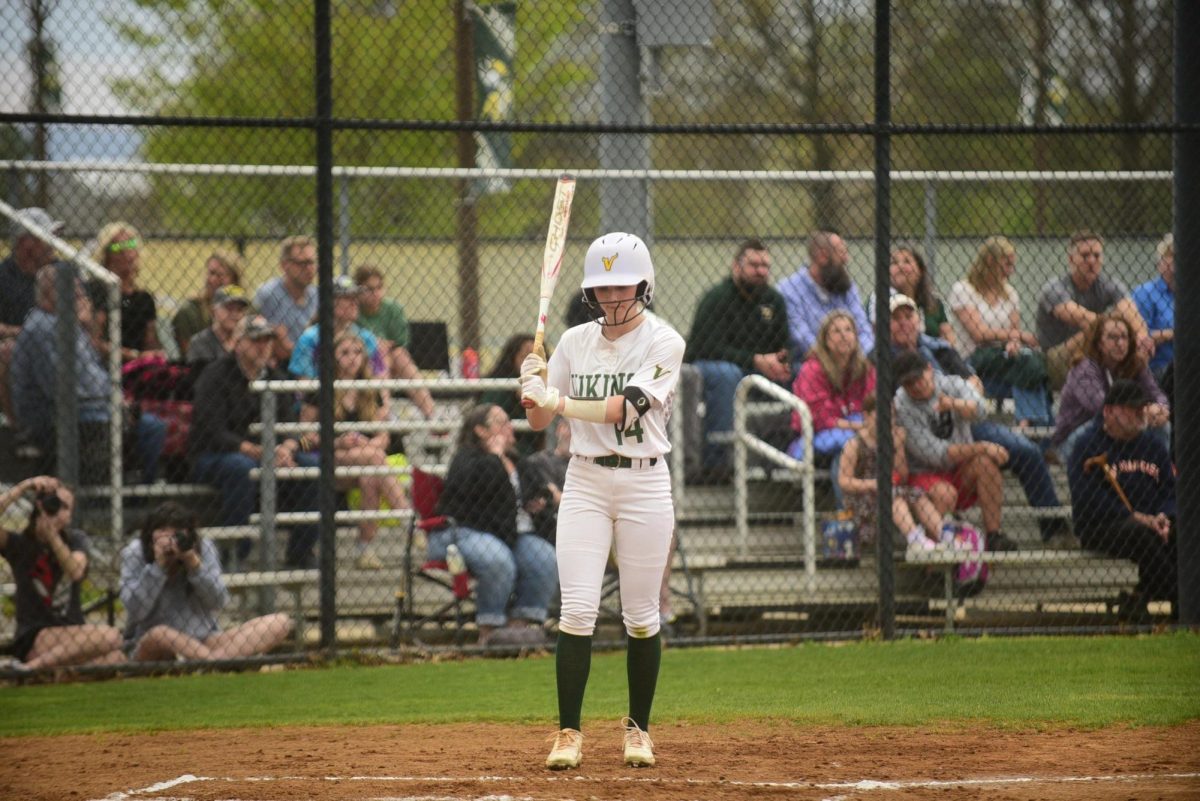 Dunkerley goes up to bat during game v. Wood groove on April, 9.