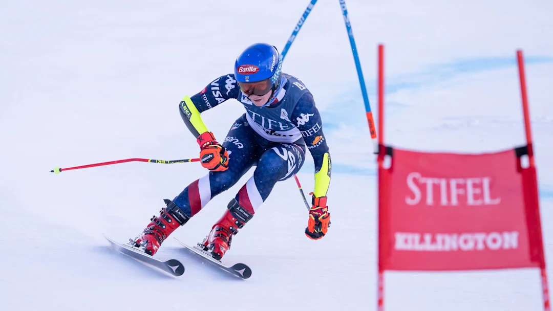 Shiffrin's first run of the Killington cup race.