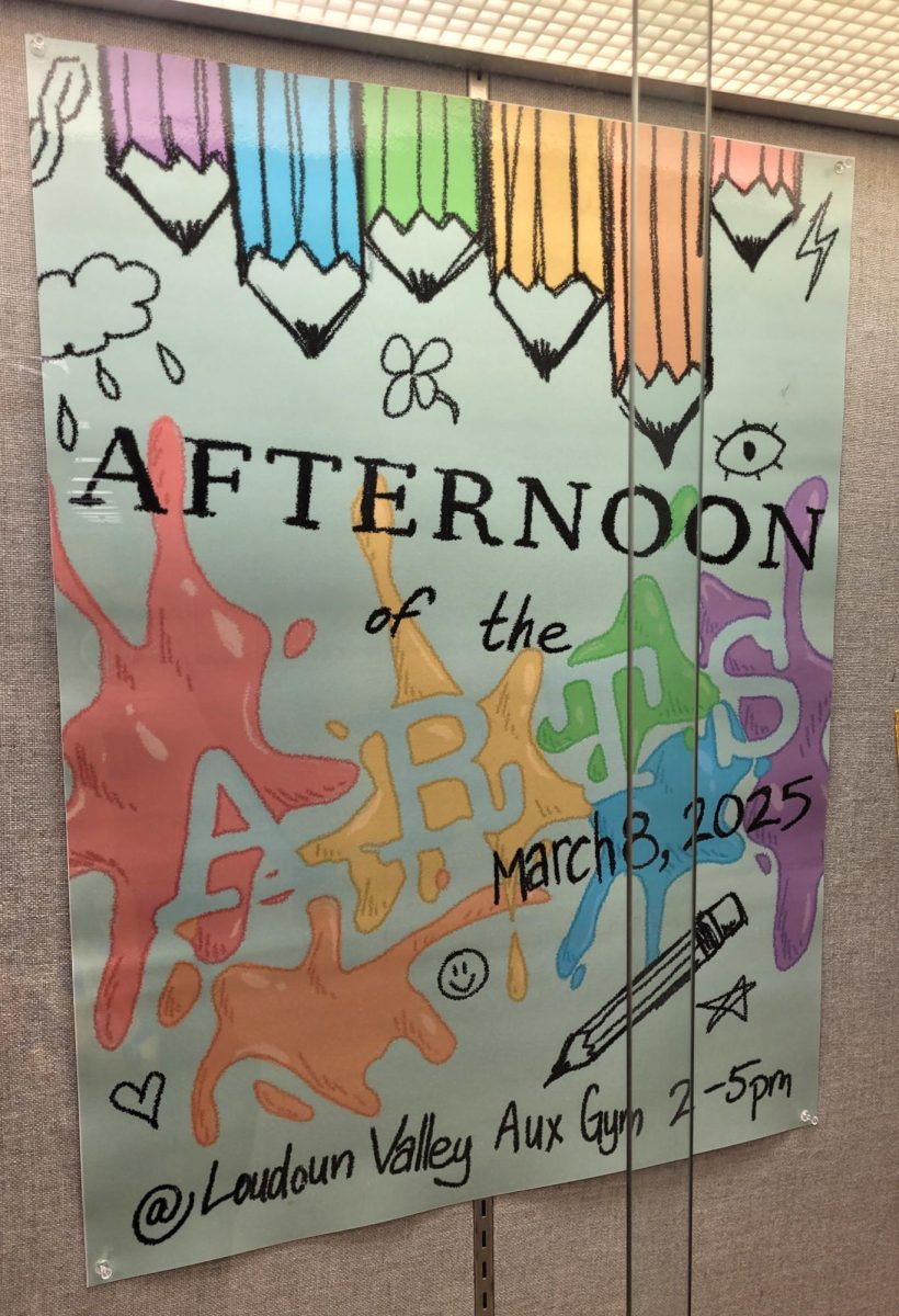 Flyer for Afternoon of the Arts, designed by Valley senior Olive Phipps. 