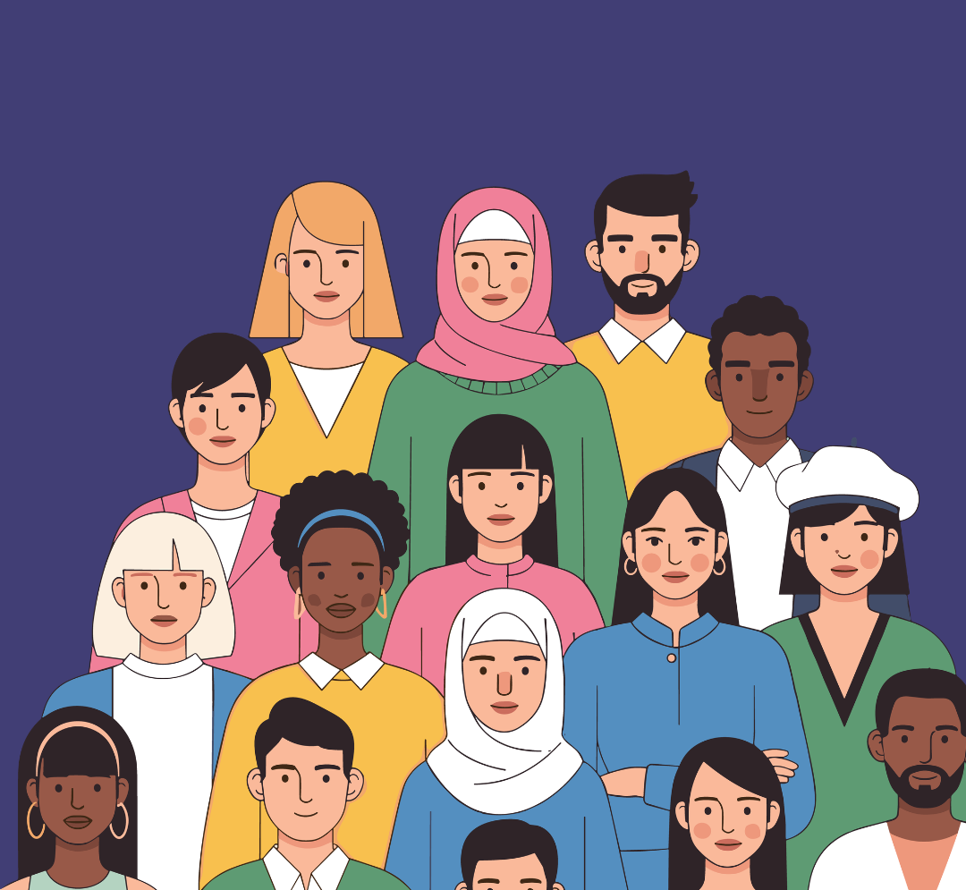 Picture of people from different backgrounds as a representation of diversity. 



Souce: Canva
